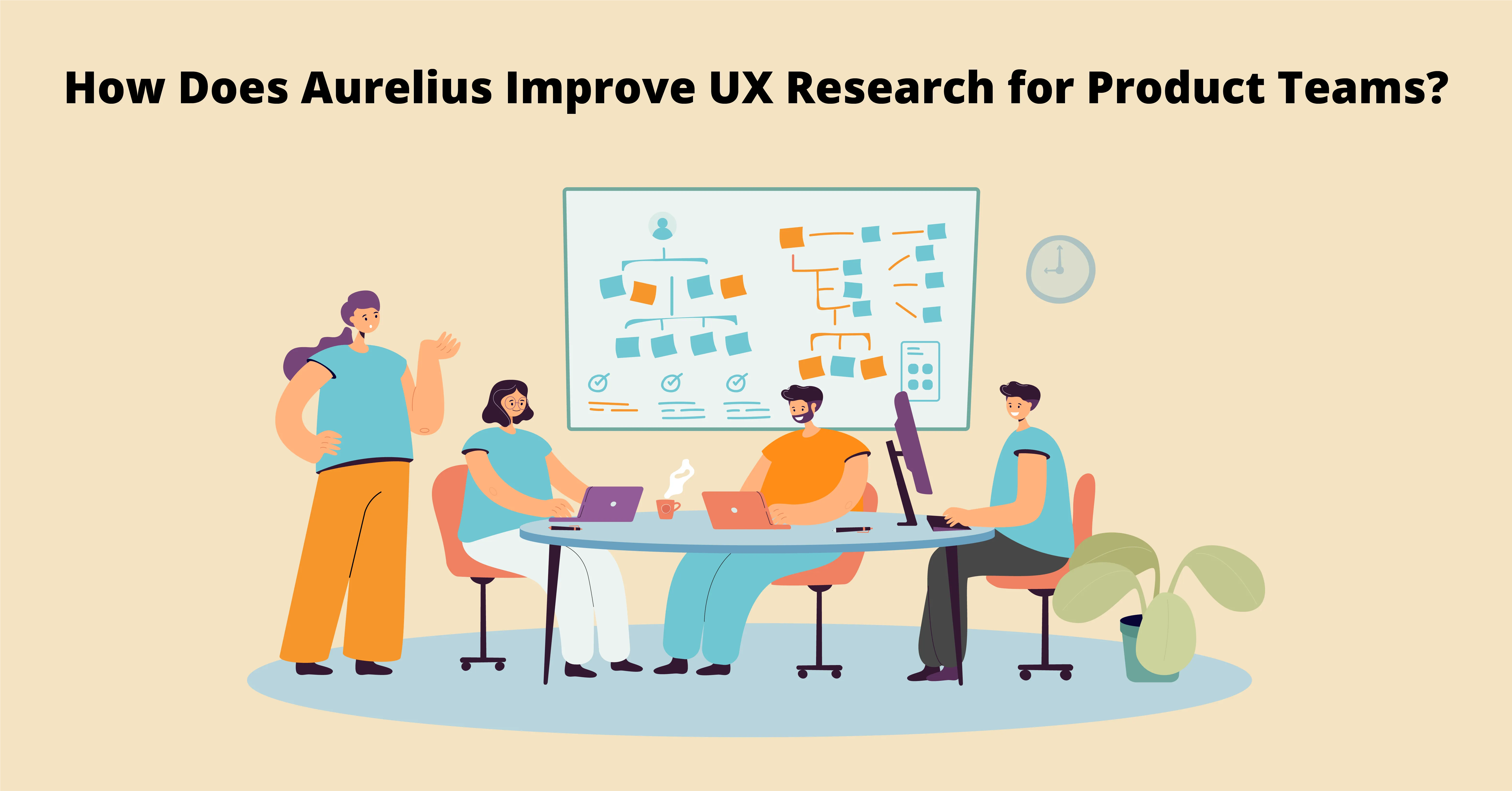 team collaborating on ux research