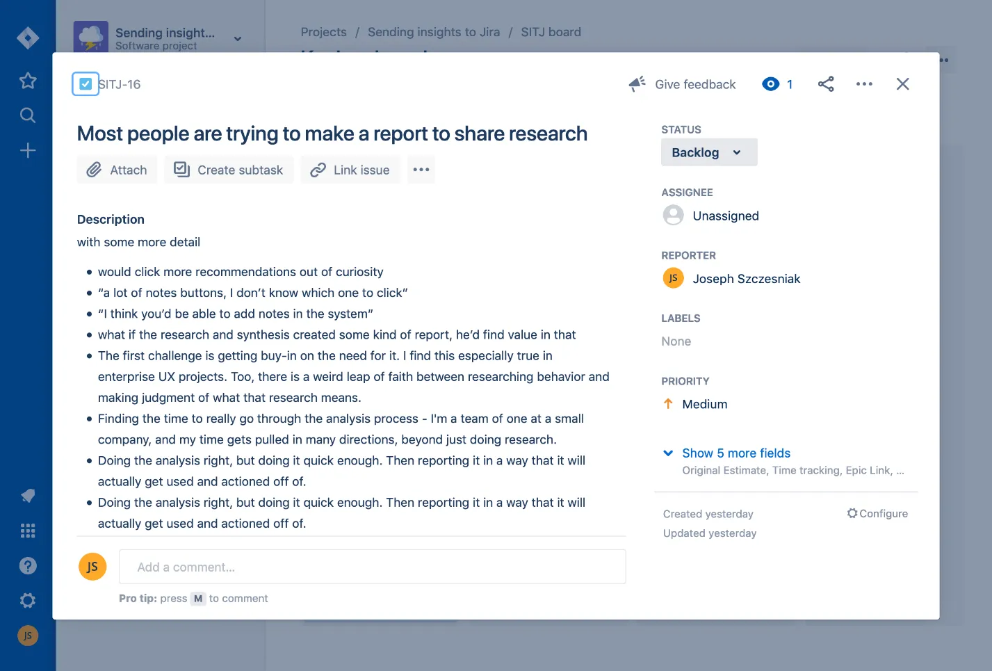 Jira and Aurelius integration
