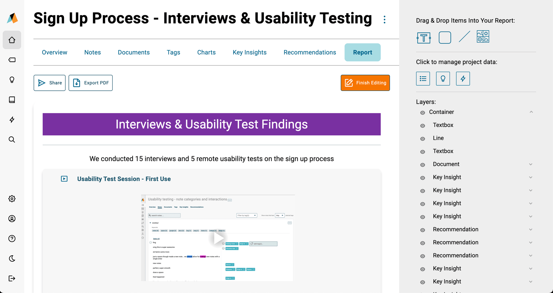 automatically created research reports