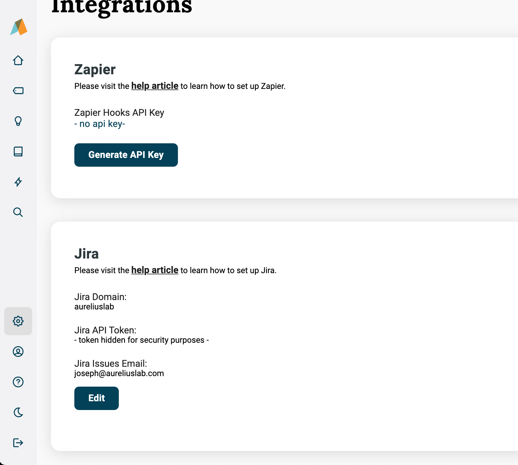 Jira and Aurelius integration